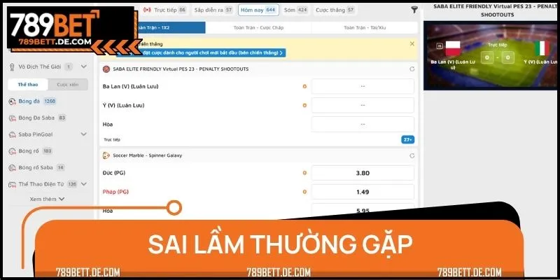Nắm rõ những lỗi sai thường gặp khi đọc tỷ lệ kèo