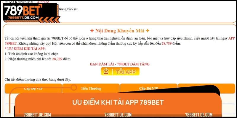 Các ưu đãi nổi bật nhận được khi tải ứng dụng về điện thoại